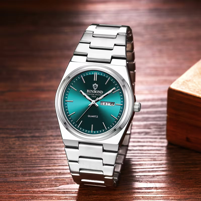 Binbond Quartz Watch – Stainless Steel Design