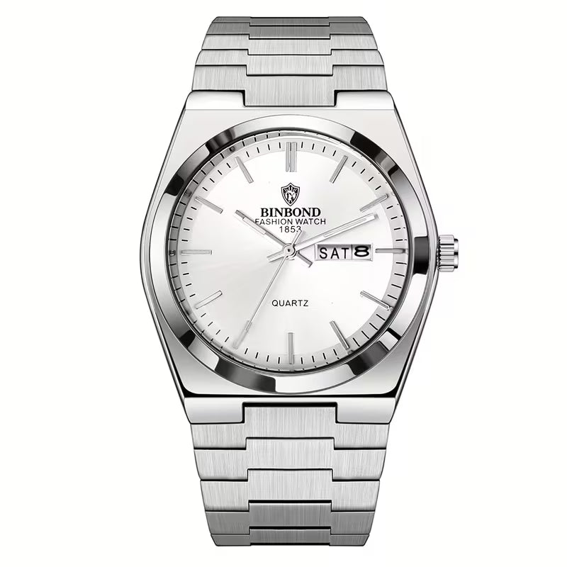 Binbond Quartz Watch – Stainless Steel Design