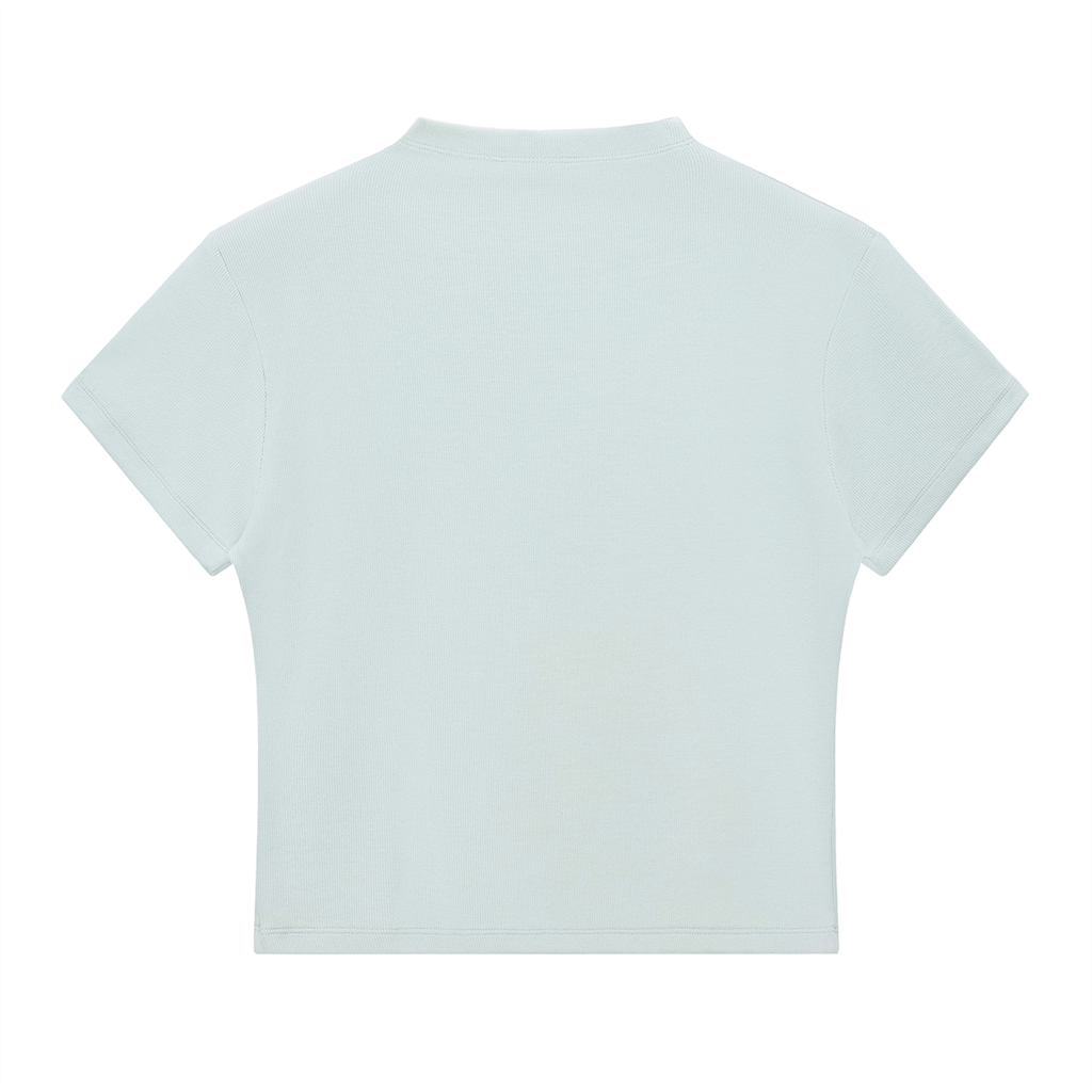 Yellow Flower Slim Fit Neck T-Shirt