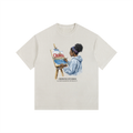 Crownx Art Vintage Washed Oversized T-Shirt