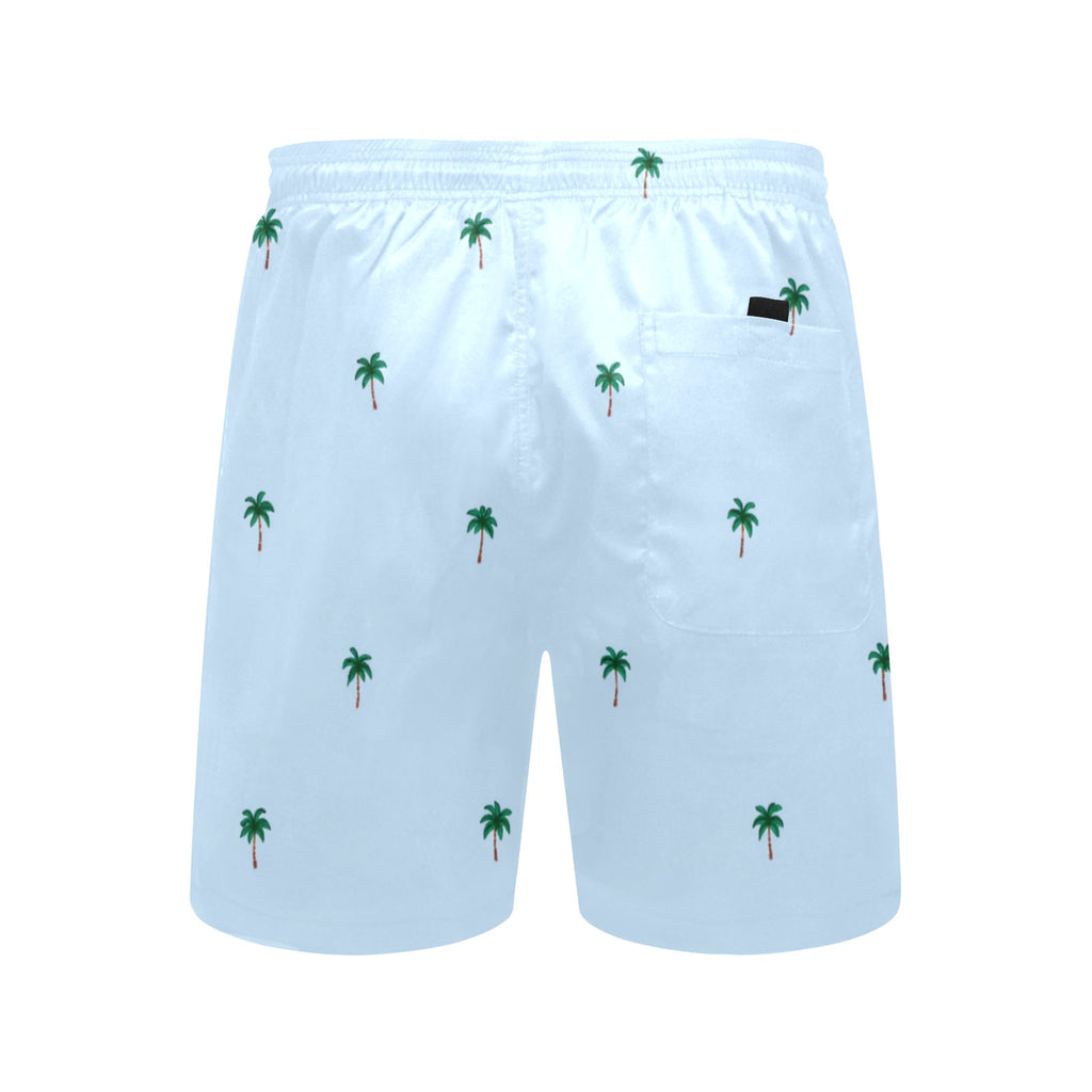 Tiny Palm Tree Pattern Swim Shorts