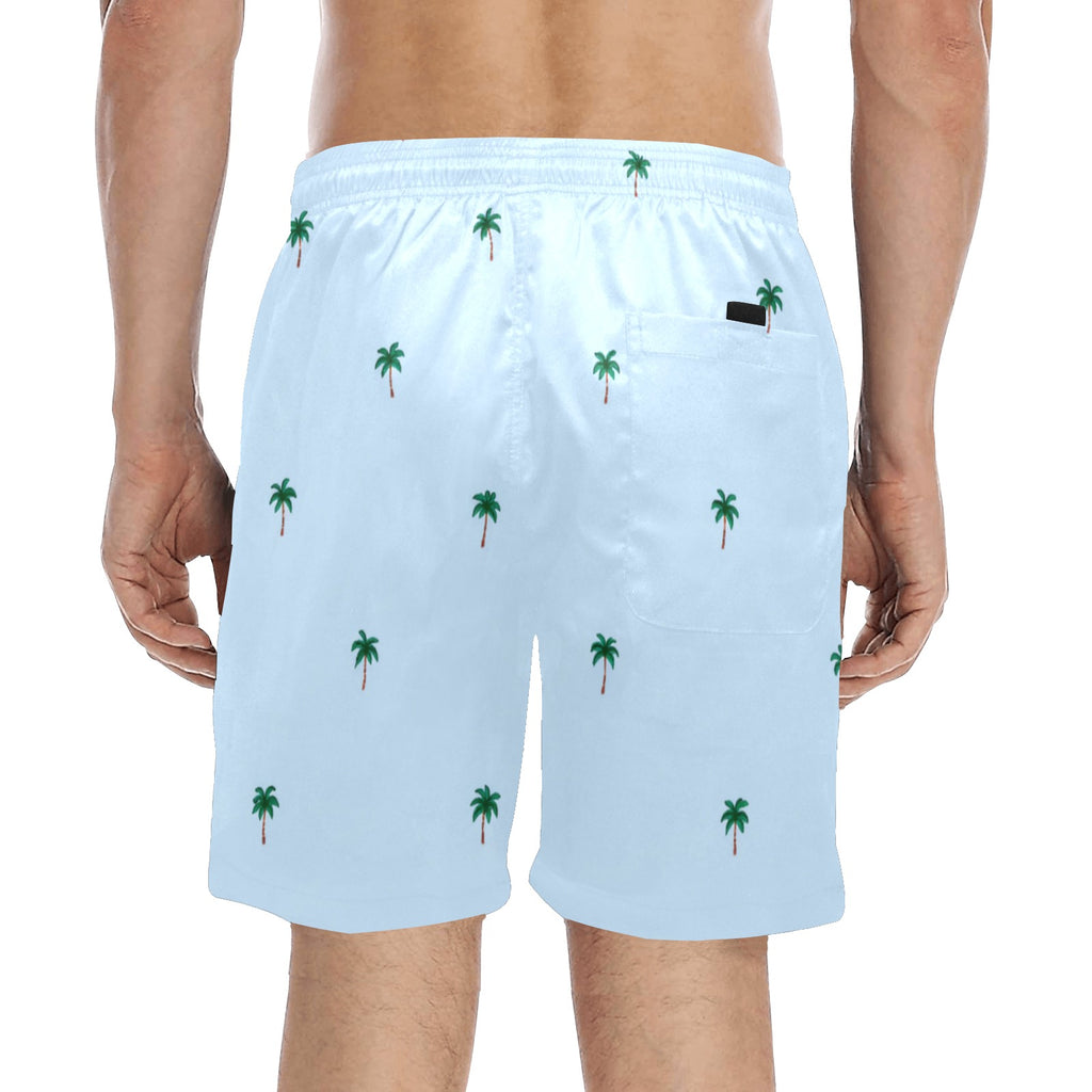 Tiny Palm Tree Pattern Swim Shorts