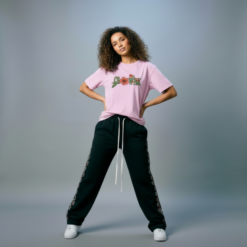 Crownx Flower Women’s heavyweight boxy tee