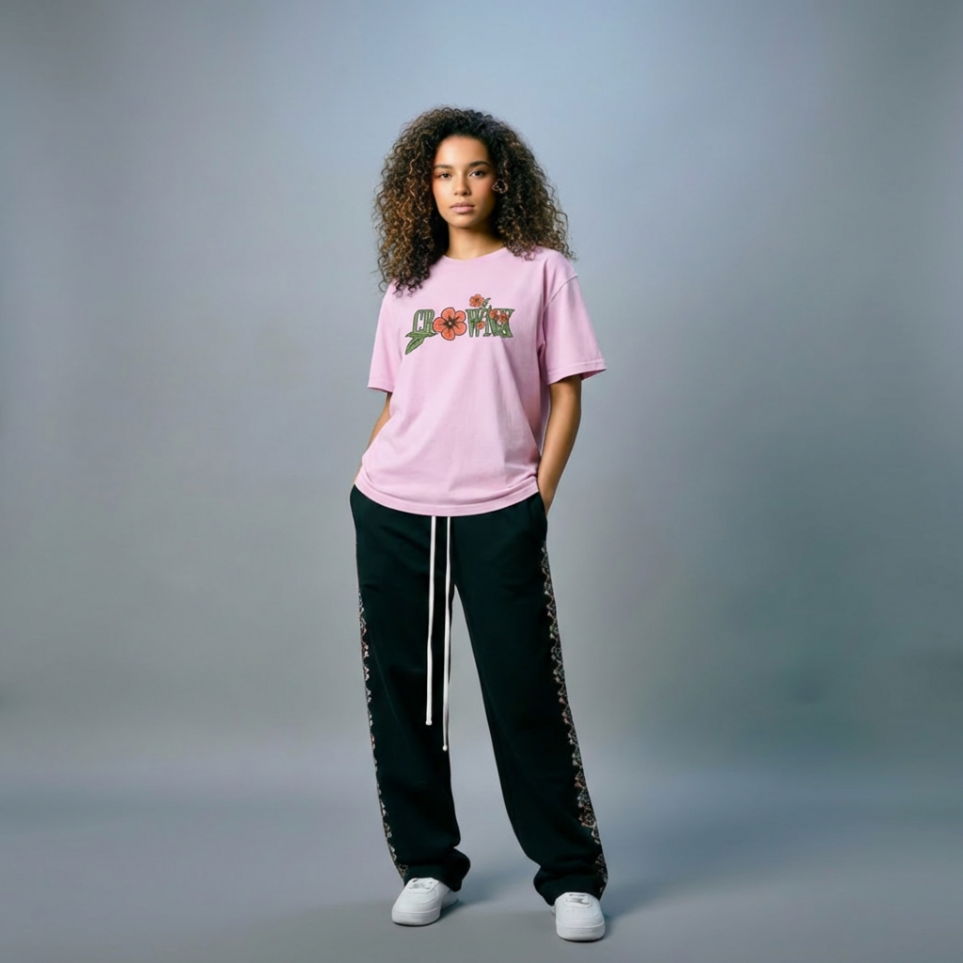 Crownx Flower Women’s heavyweight boxy tee