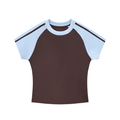 Contrast Stripes Bodycon Raglan Sleeve T-Shirt