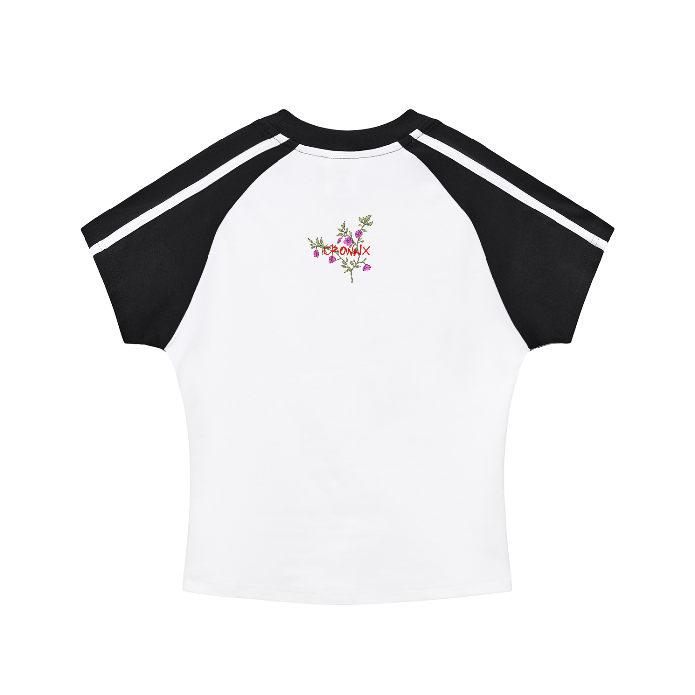Contrast Stripes Bodycon Raglan Sleeve T-Shirt
