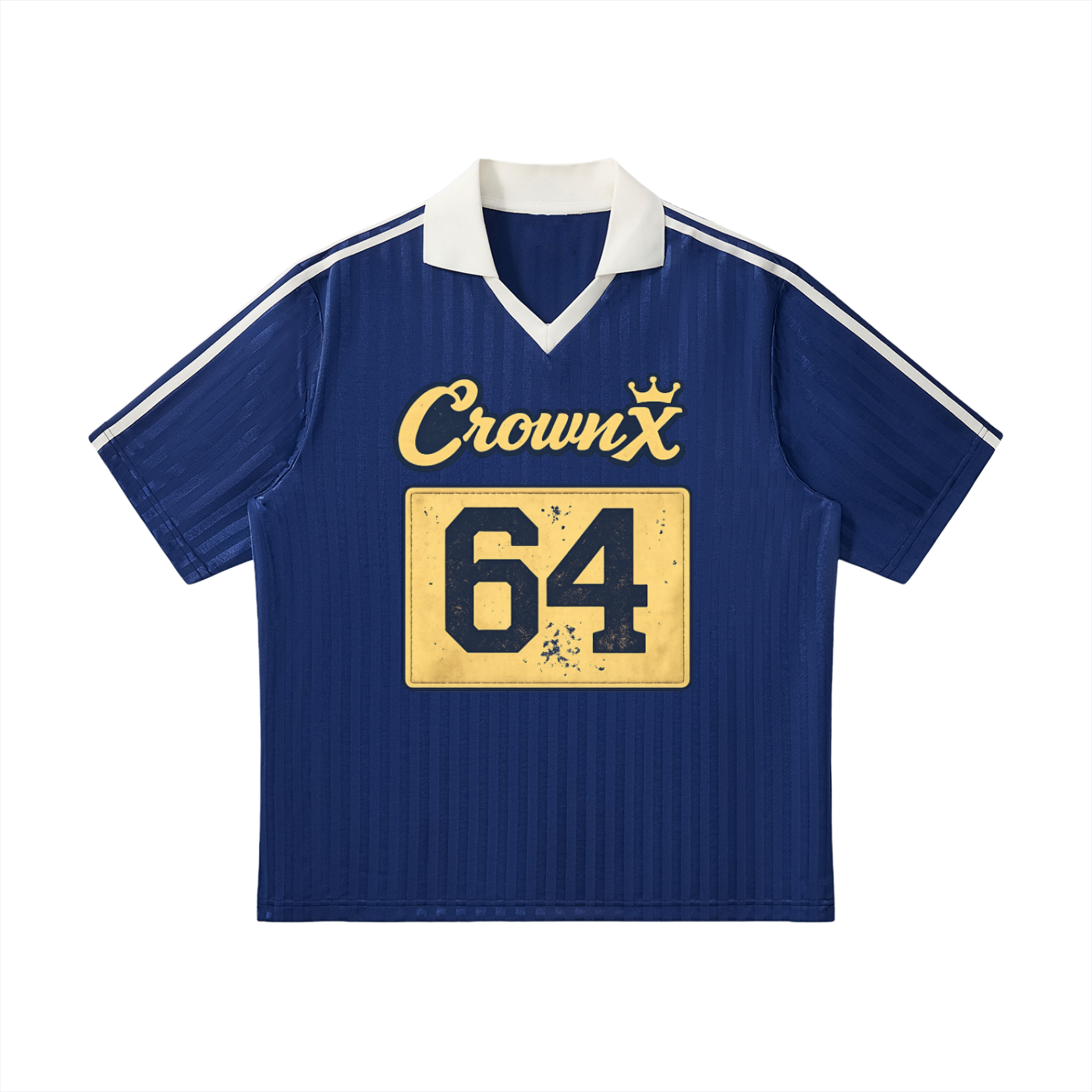 Contrast Collar Striped Soccer Jersey