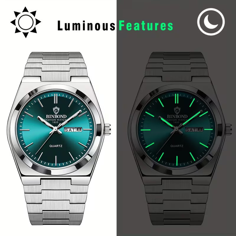 Binbond Quartz Watch – Stainless Steel Design