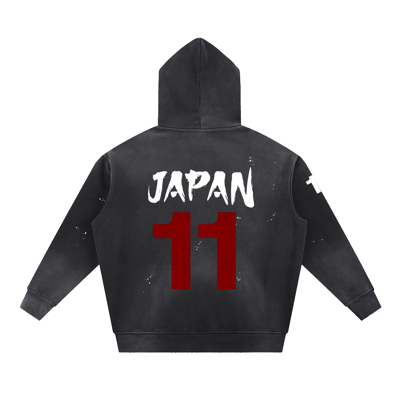 JP Vintage Washed Frayed Fleece Hoodie