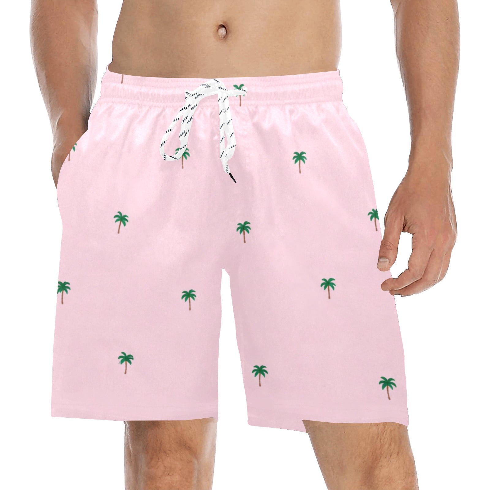 Tiny Palm Tree Pattern Swim Shorts