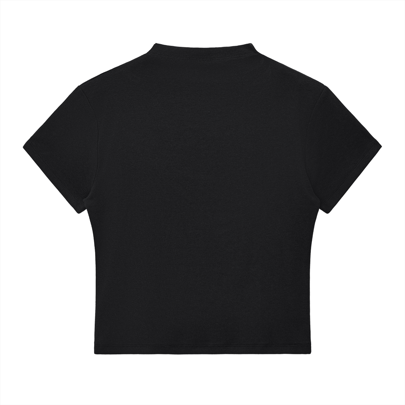 Pink Flower Essential Slim Fit Mock Neck T-Shirt